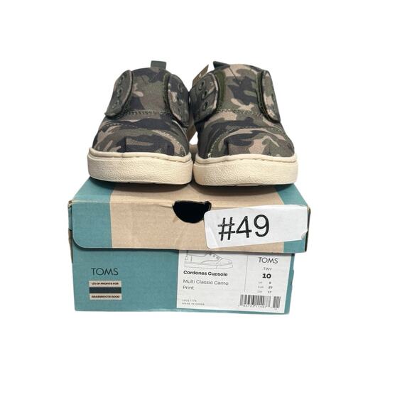 NIB! Toms Tiny Boys Cordones Cupsole Classic Camo Sneaker - Size Toddler 10 - Picture 10 of 10